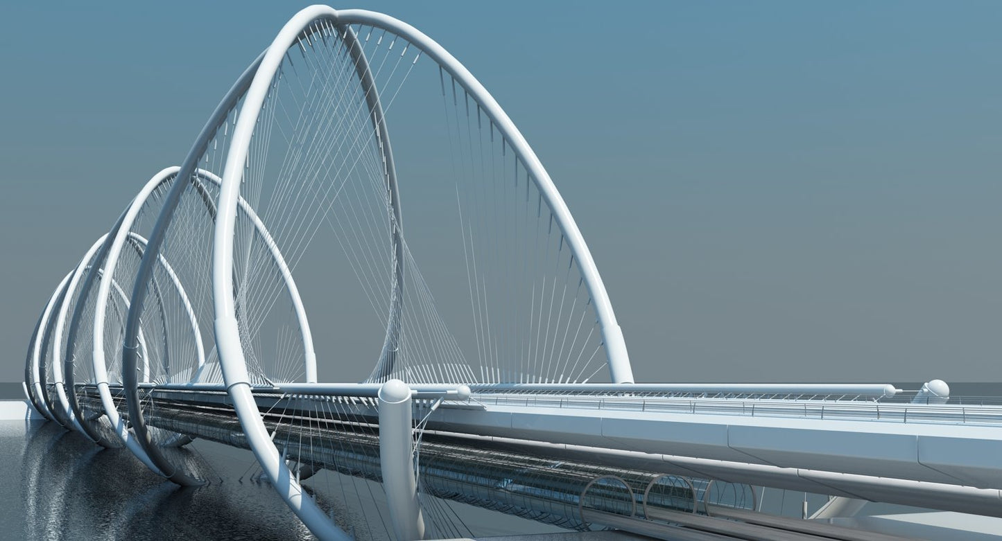 Futuristic Suspension Bridge 1 HD