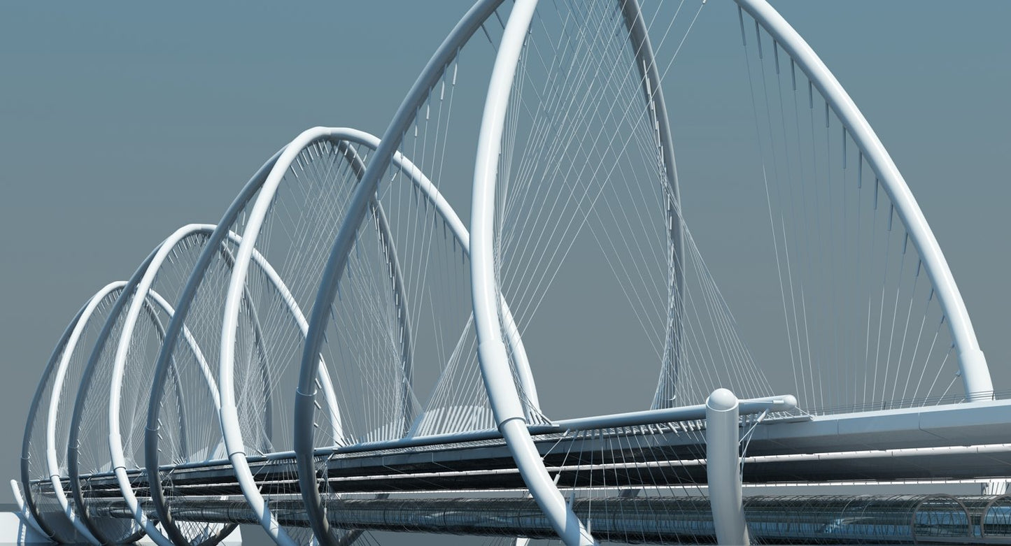 Futuristic Suspension Bridge 1 HD