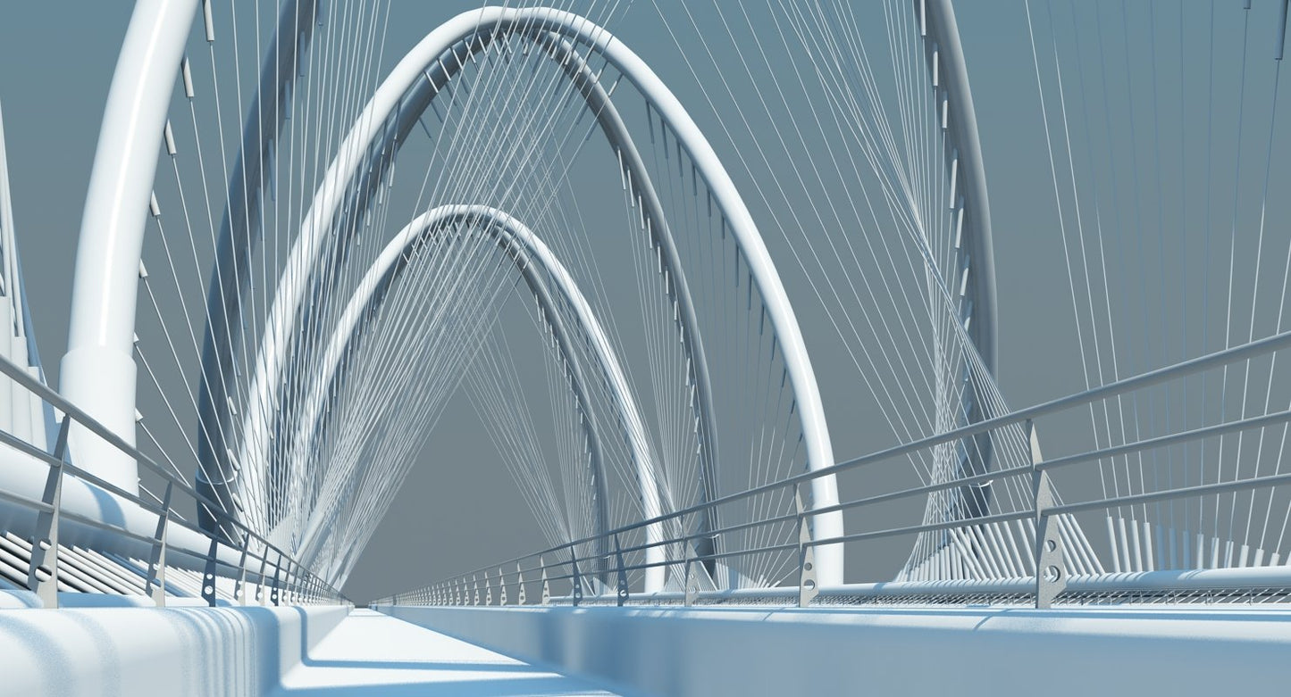 Futuristic Suspension Bridge 1 HD