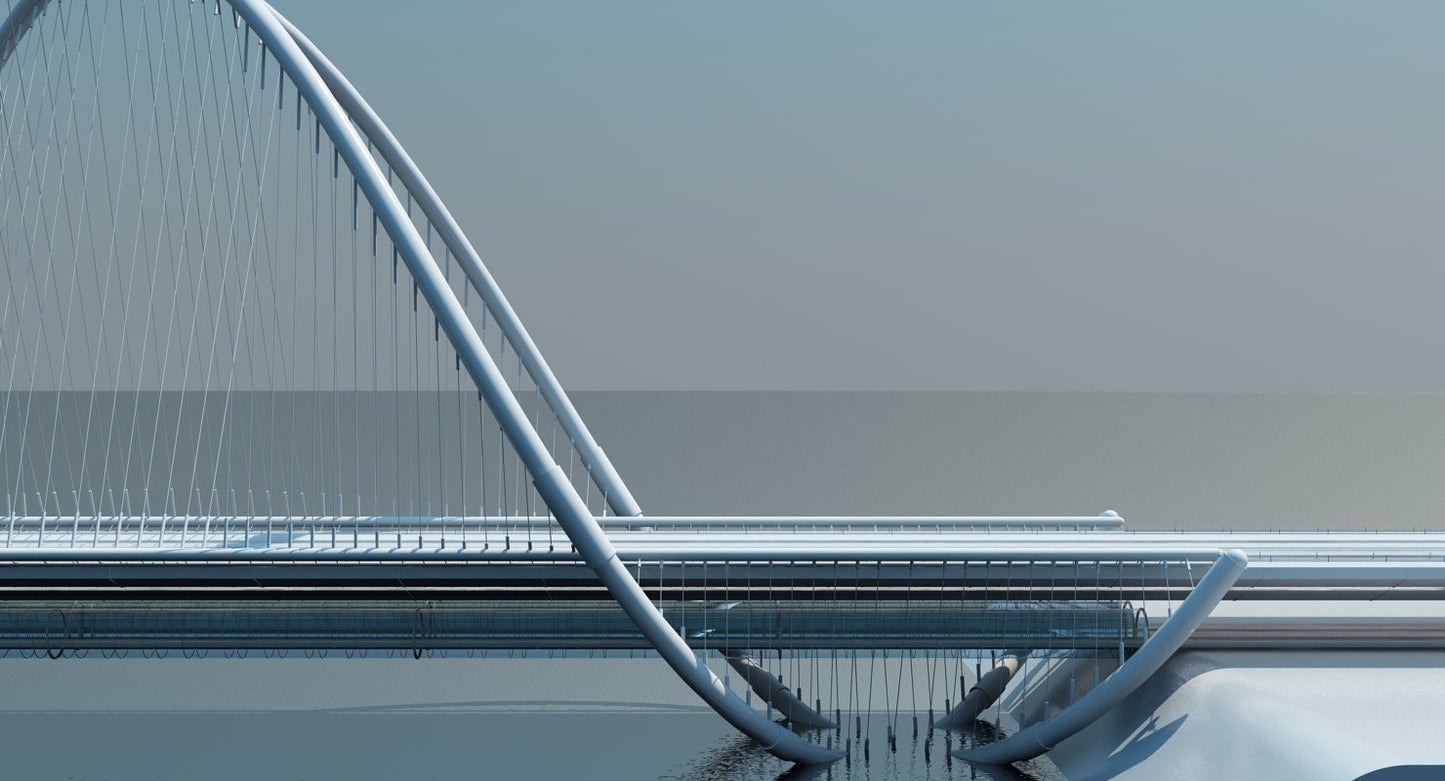 Futuristic Suspension Bridge 1 HD