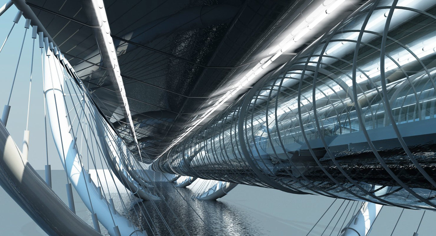 Futuristic Suspension Bridge 1 HD