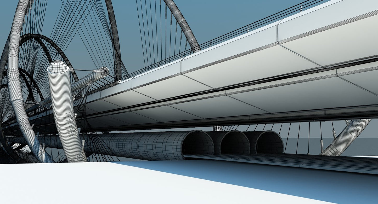 Futuristic Suspension Bridge 1 HD