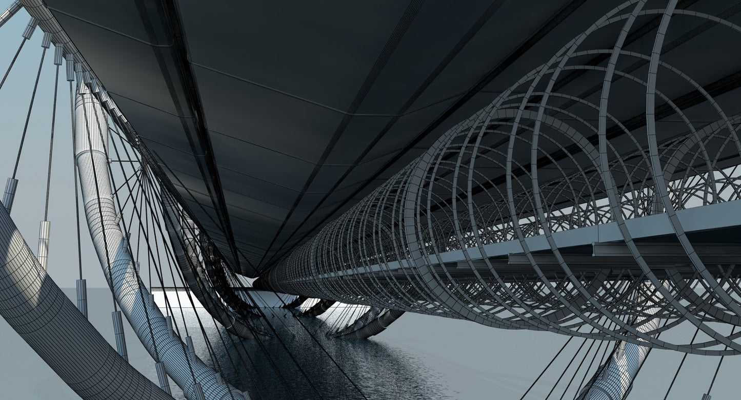 Futuristic Suspension Bridge 1 HD