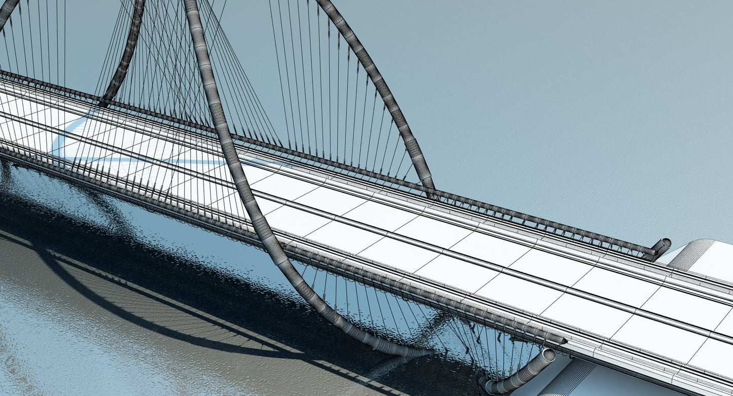 Futuristic Suspension Bridge 1 HD