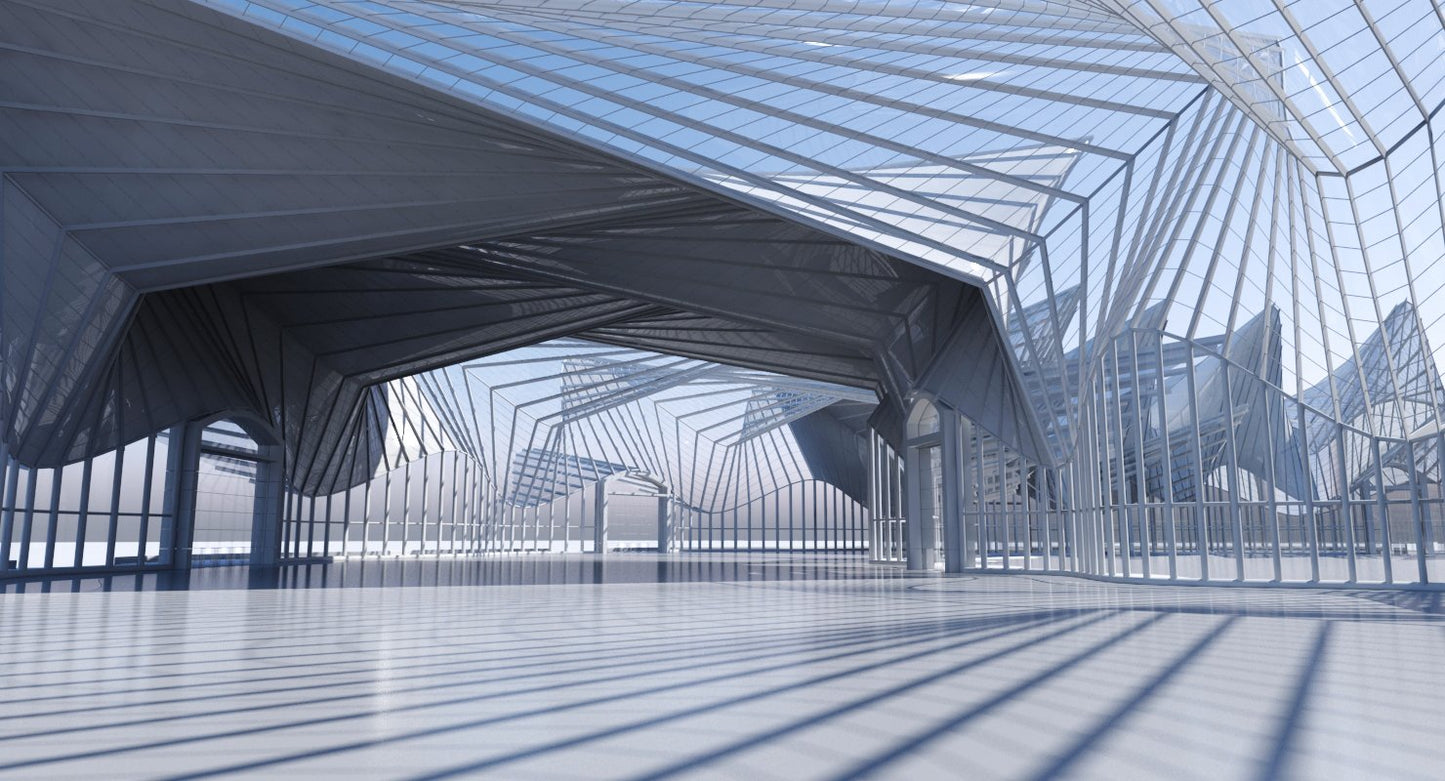 Futuristic Architectural Interior Structure