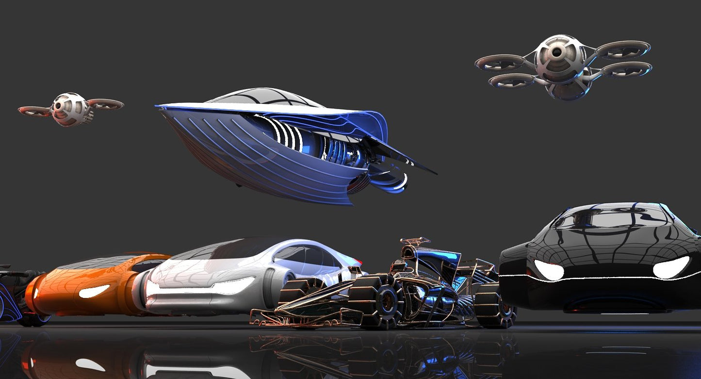 Future Transport Vehicles 3D