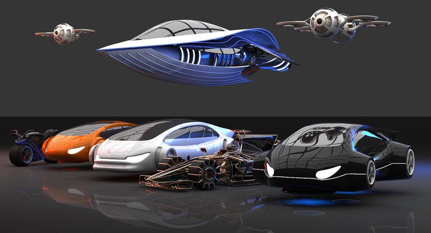 Future Transport Vehicles 3D