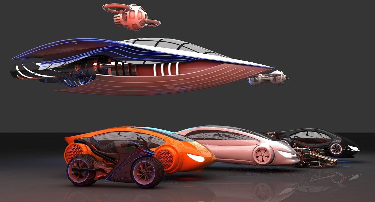 Future Transport Vehicles 3D