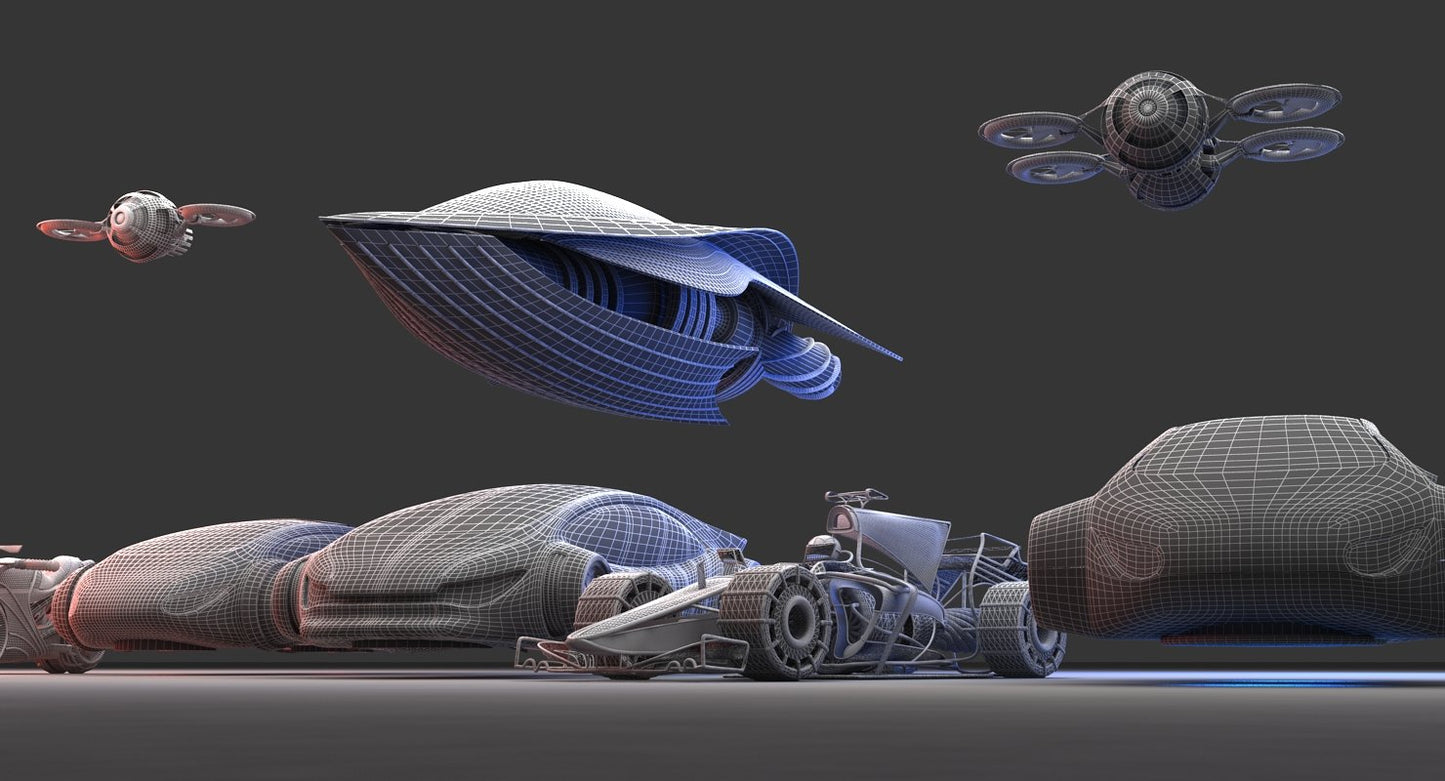 Future Transport Vehicles 3D