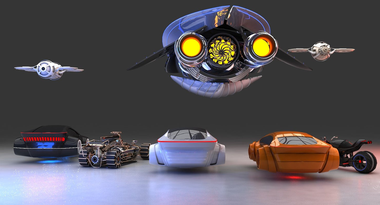 Future Transport Vehicles 3D