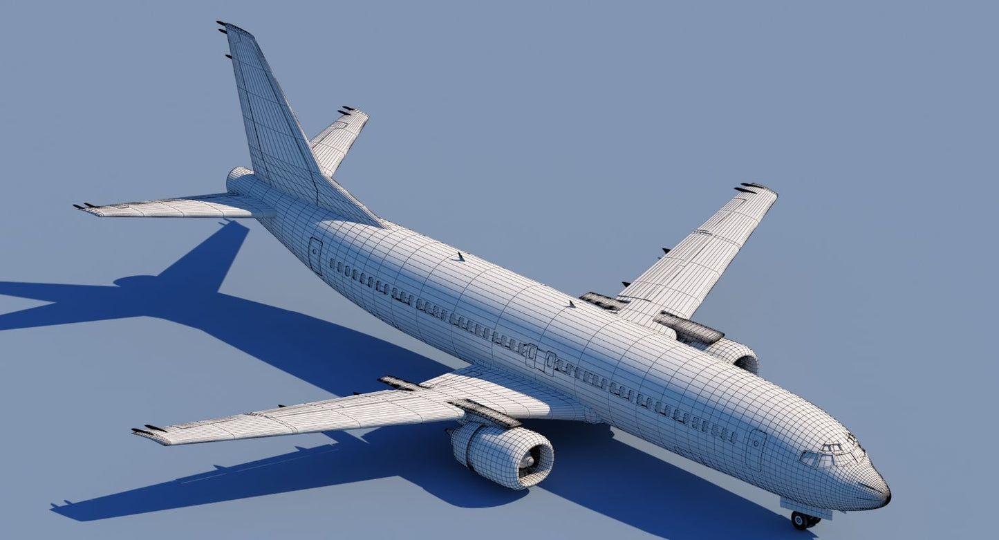 737 400 3D model No Interior