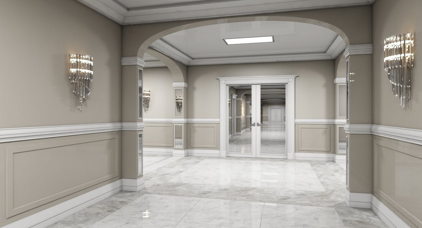 3D Grand Corridor Tileable Kit 3 model