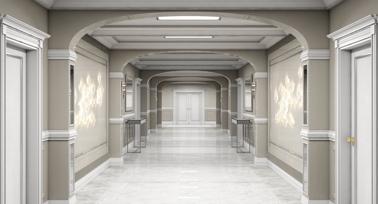 3D Grand Corridor Tileable Kit 3 model