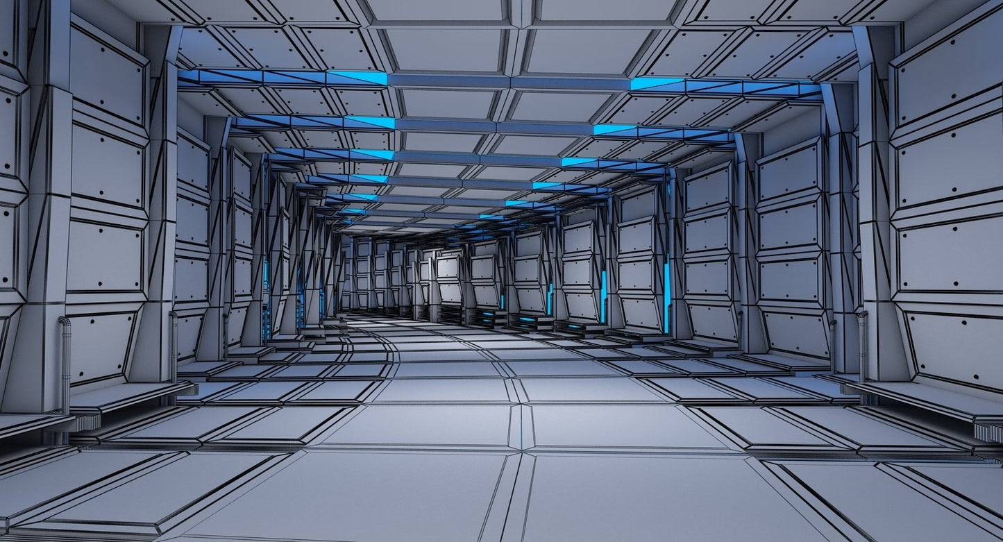 Futuristic Breathing Tunnel Curved Animated