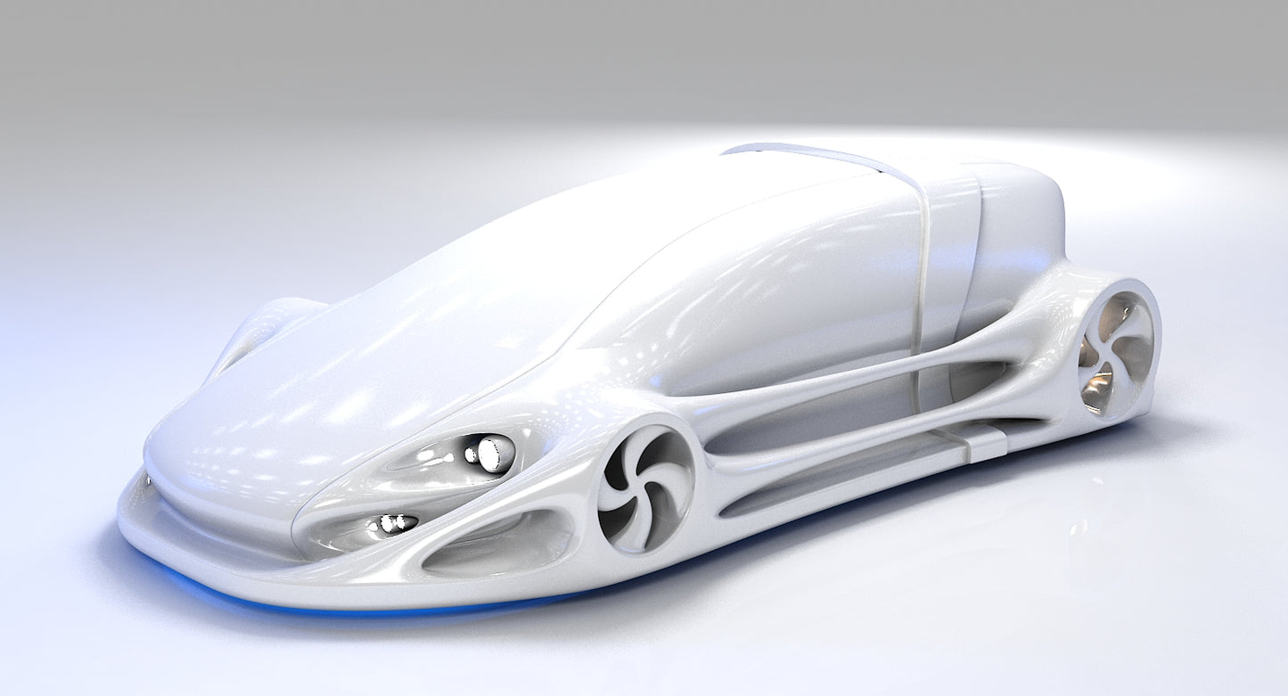 Futuristic Car HD 08 3D model