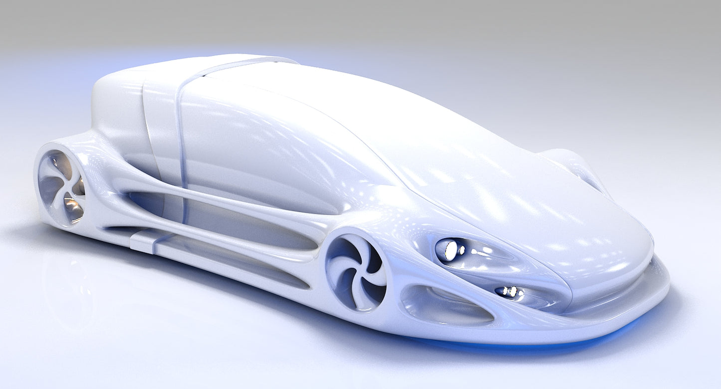 Futuristic Car HD 08 3D model