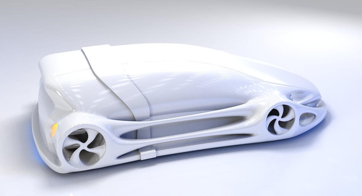 Futuristic Car HD 08 3D model