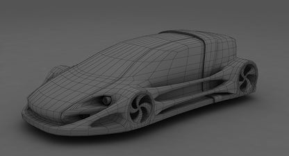 Futuristic Car HD 08 3D model