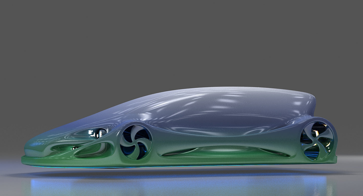 3D Futuristic Car HD 09 model