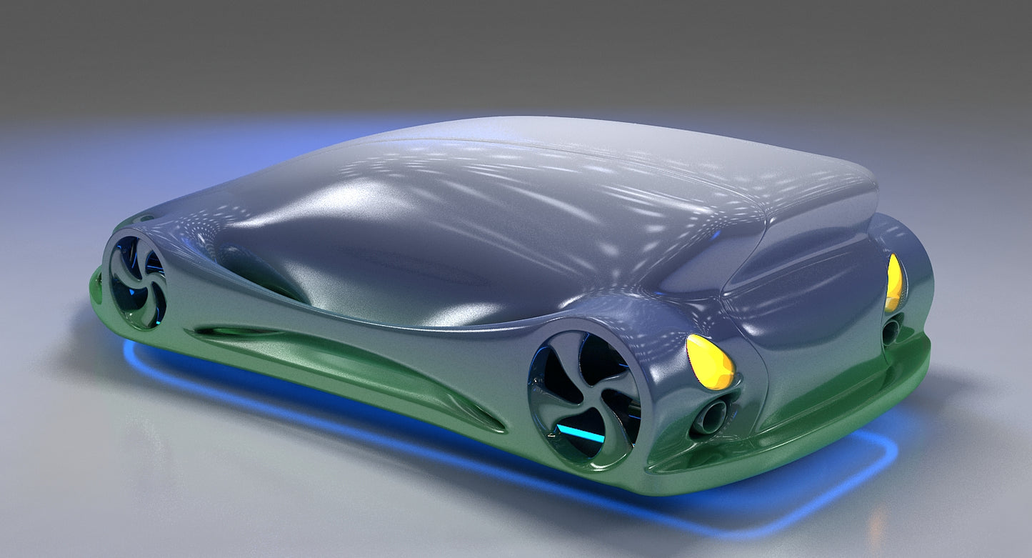 3D Futuristic Car HD 09 model