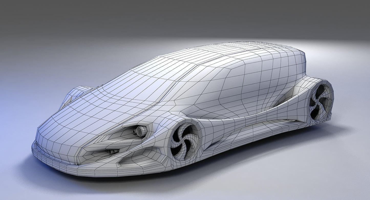 3D Futuristic Car HD 09 model