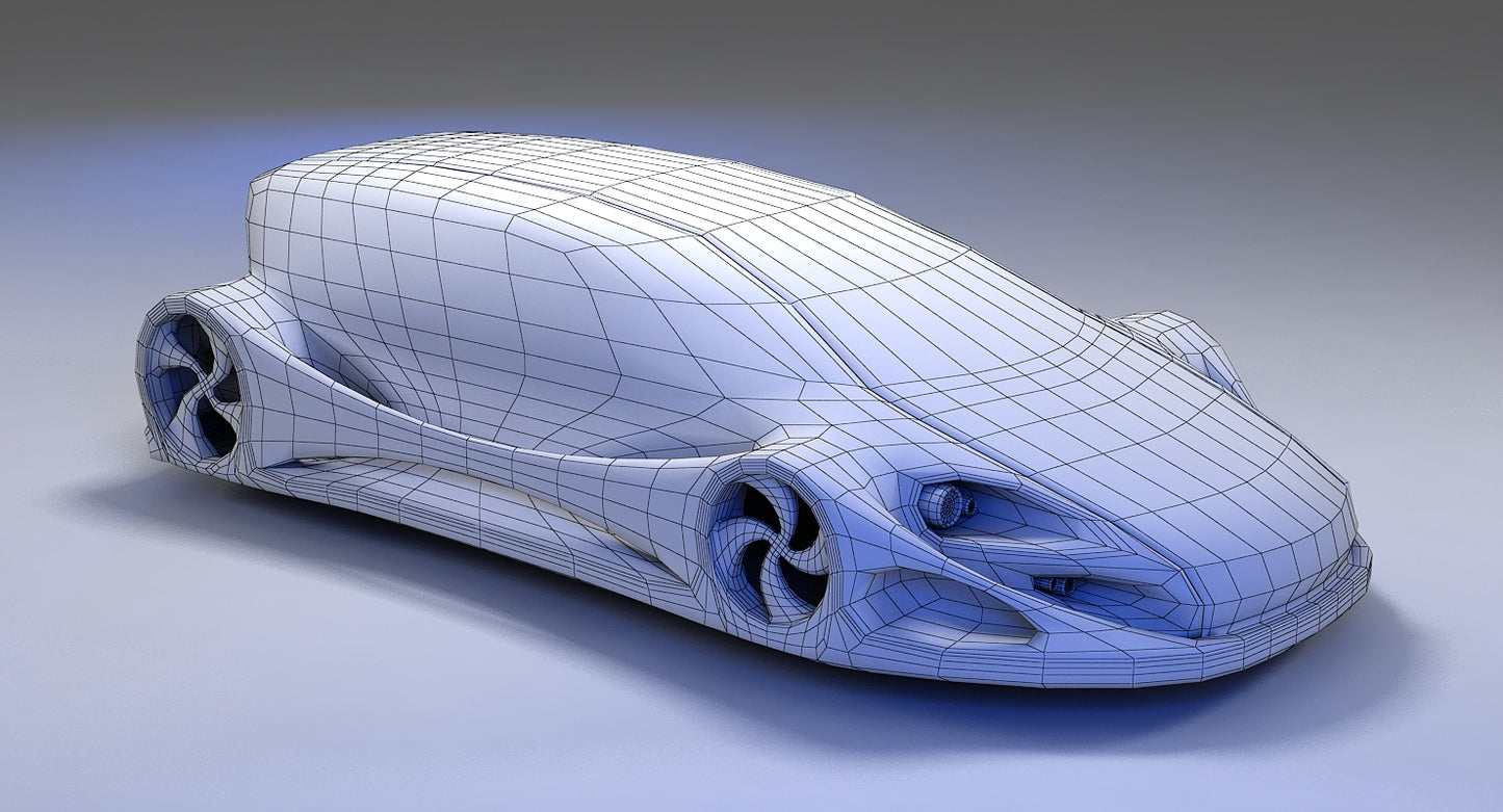 3D Futuristic Car HD 09 model