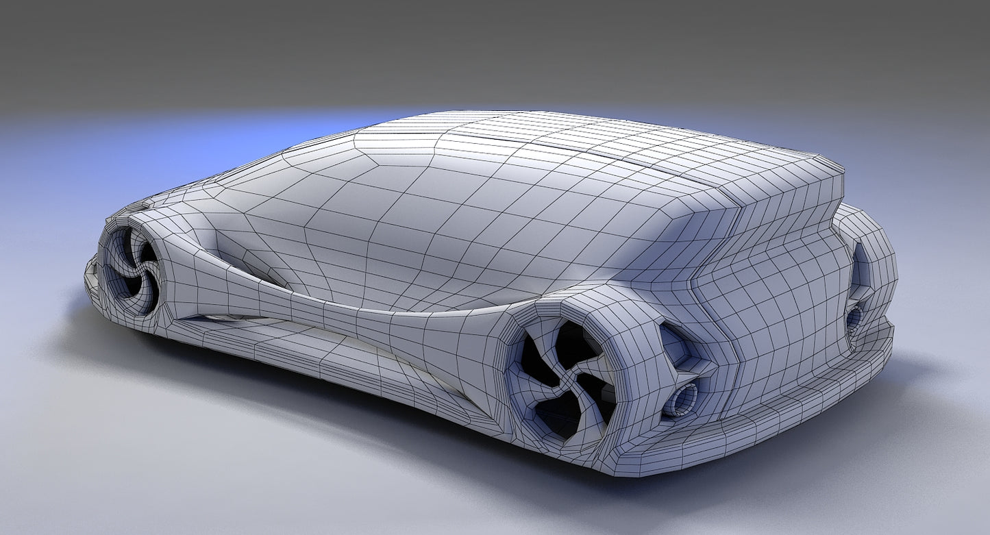 3D Futuristic Car HD 09 model