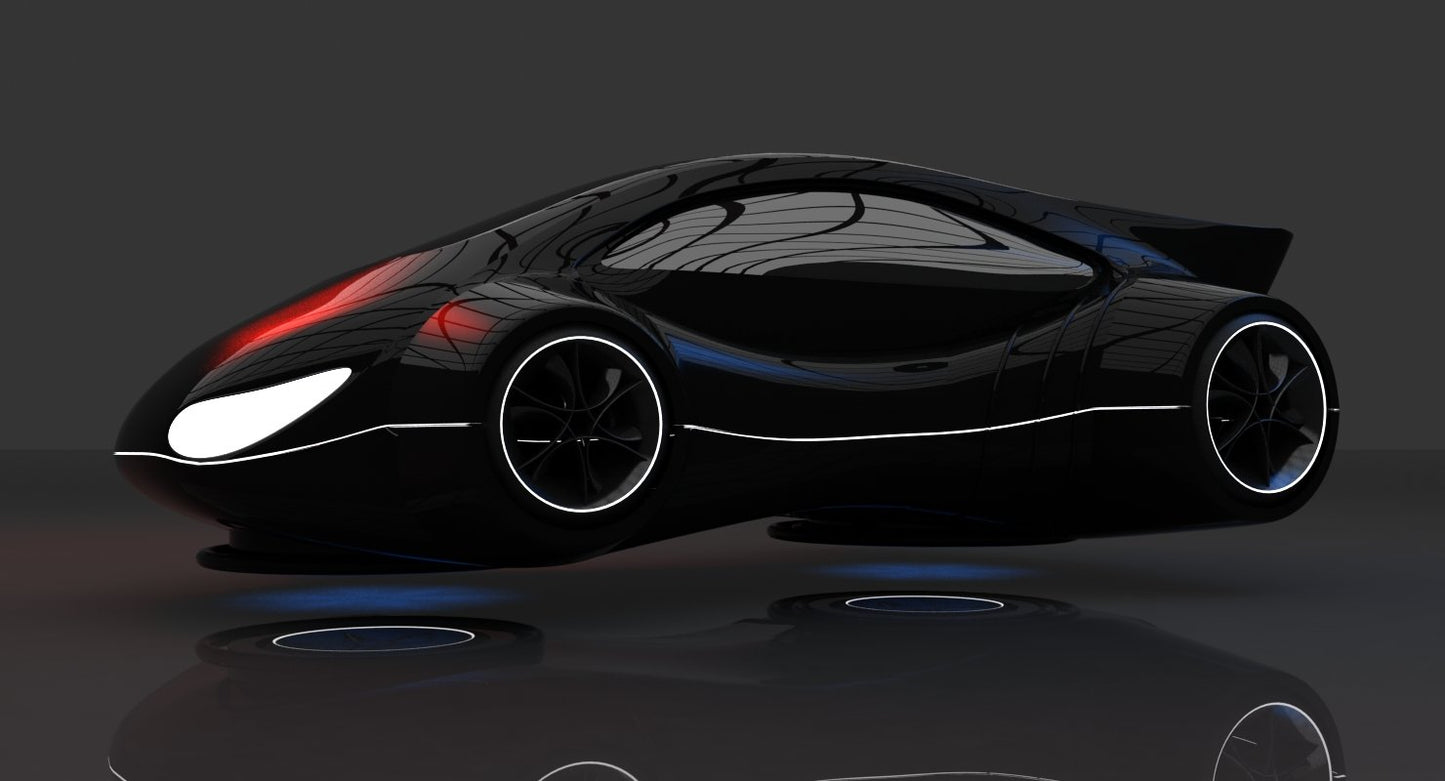 Futuristic Car HD 1 3D Model