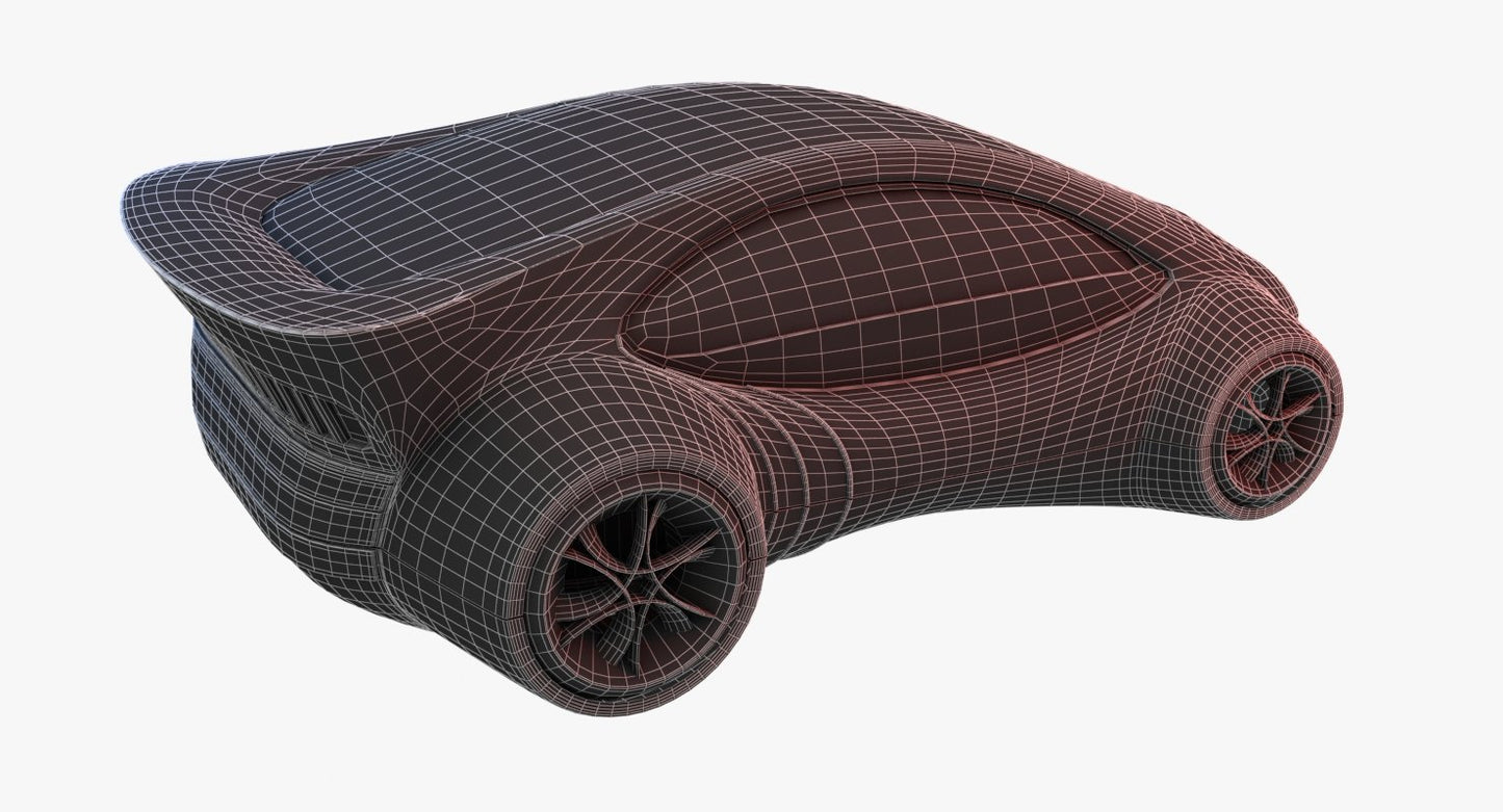 Futuristic Car HD 1 3D Model