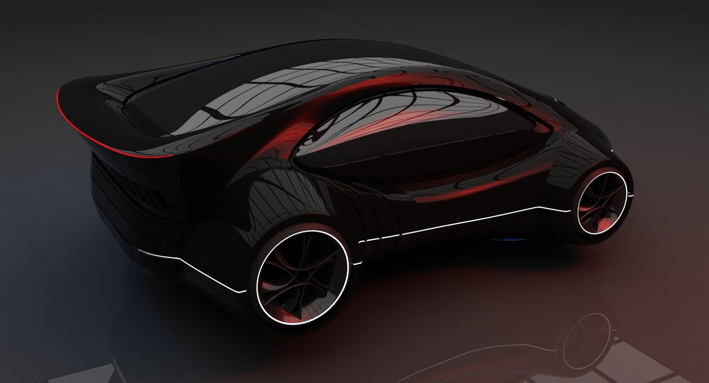 Futuristic Car HD 1 3D Model