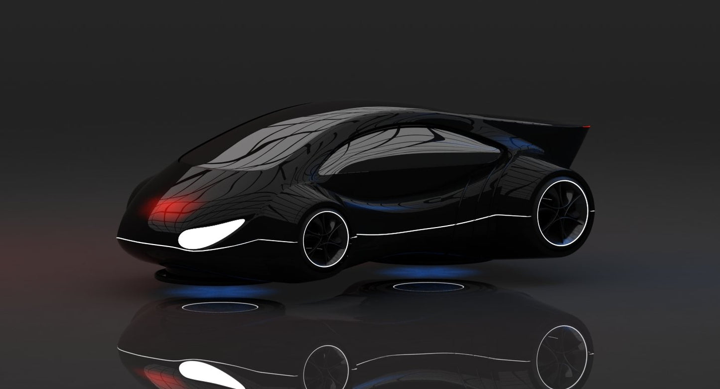 Futuristic Car HD 1 3D Model