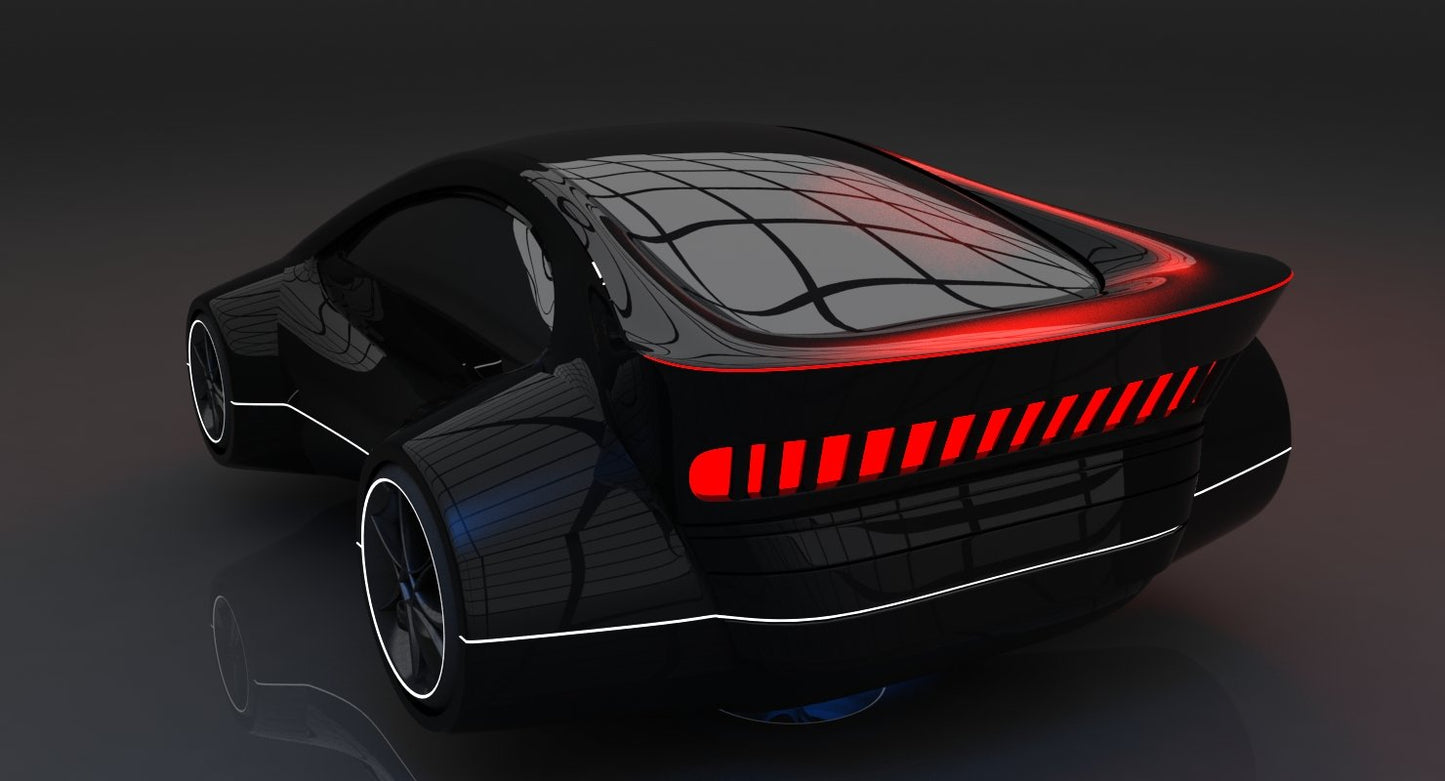 Futuristic Car HD 1 3D Model