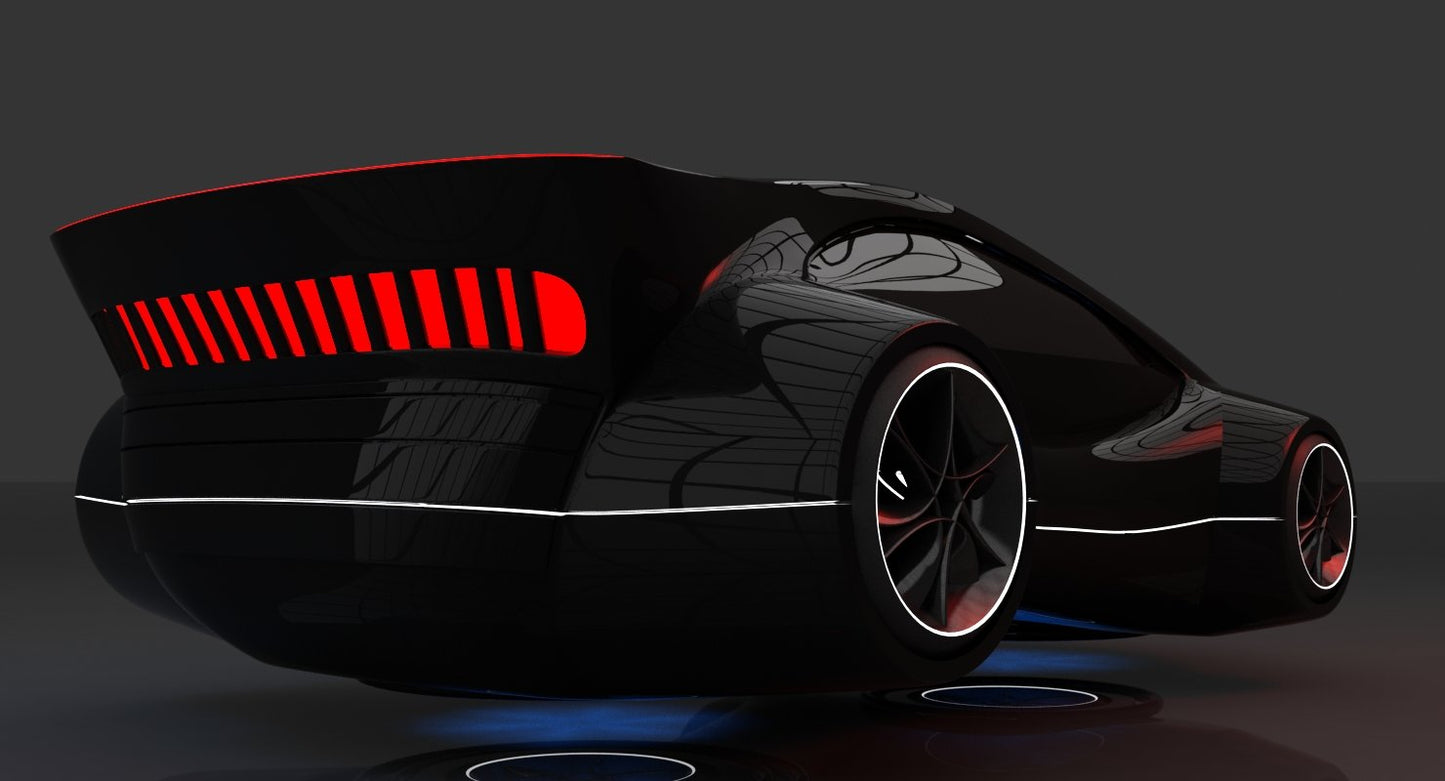 Futuristic Car HD 1 3D Model