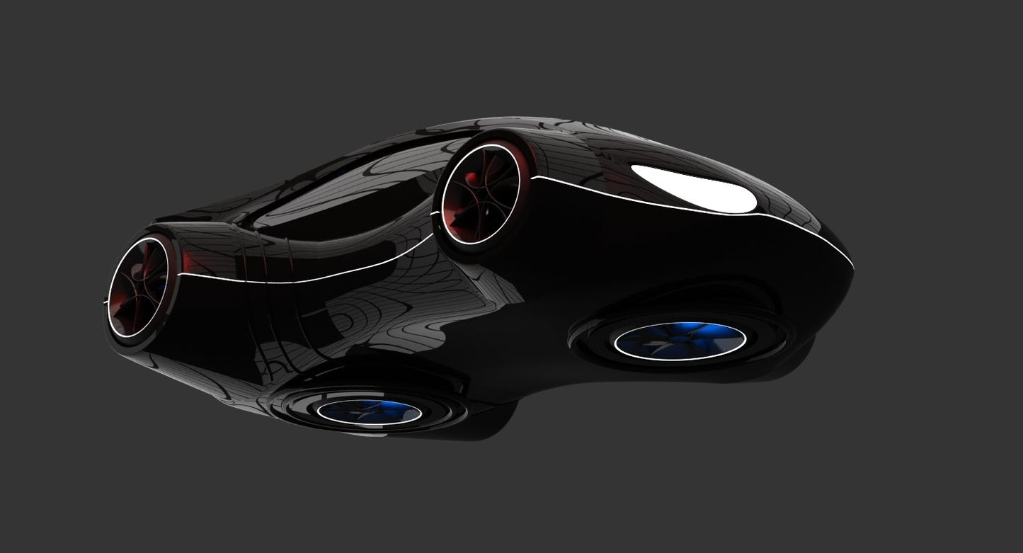 Futuristic Car HD 1 3D Model