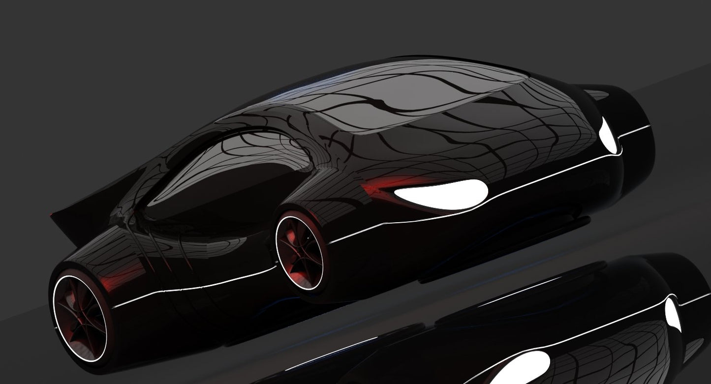 Futuristic Car HD 1 3D Model