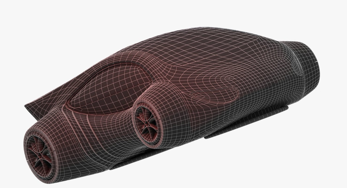 Futuristic Car HD 1 3D Model