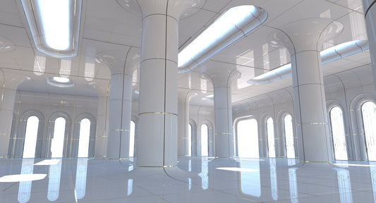 Classic Futuristic Interior Scene 2 3D Model