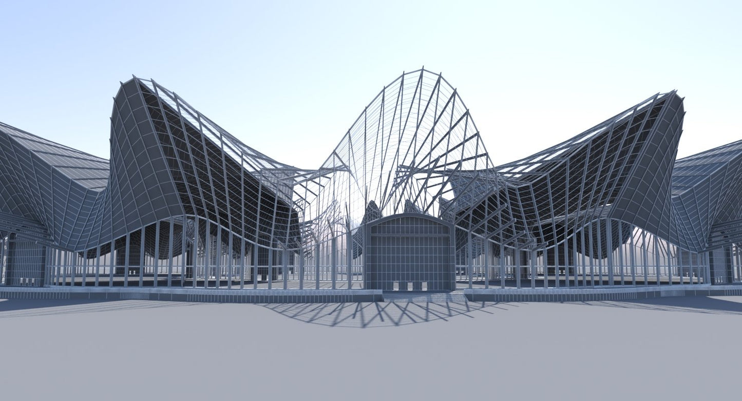Futuristic Architectural Interior Structure