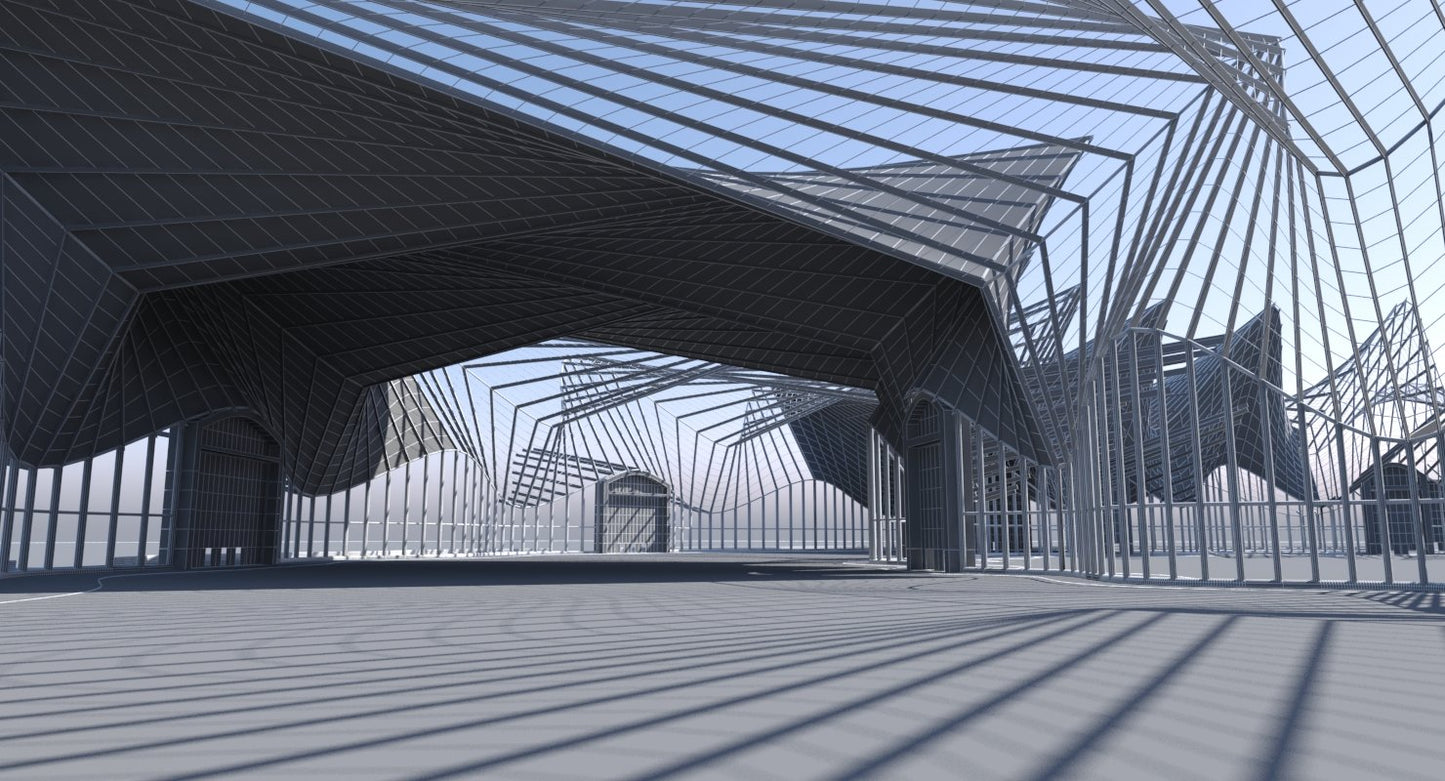 Futuristic Architectural Interior Structure