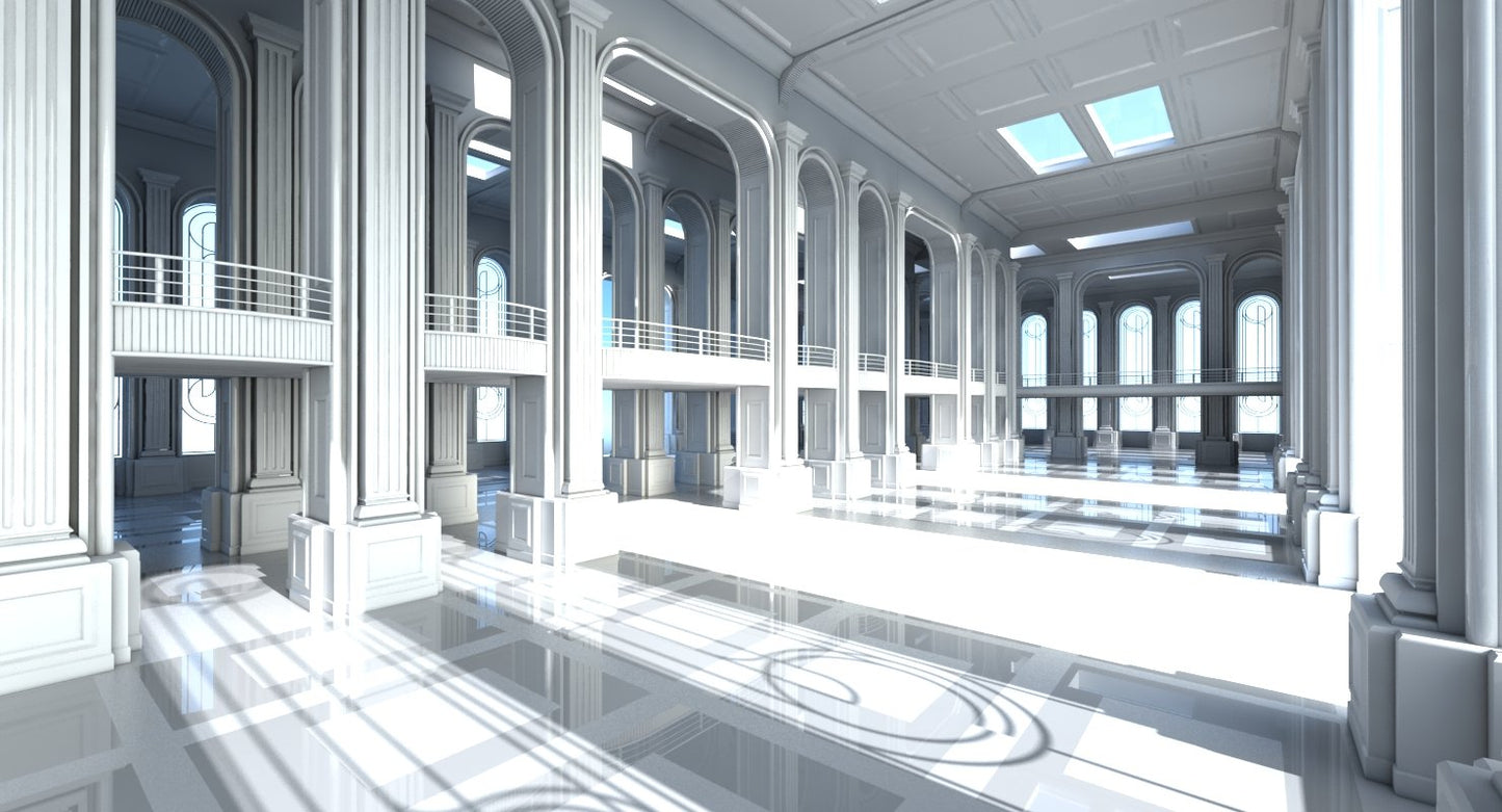 Classic Interior Scene 3D Model