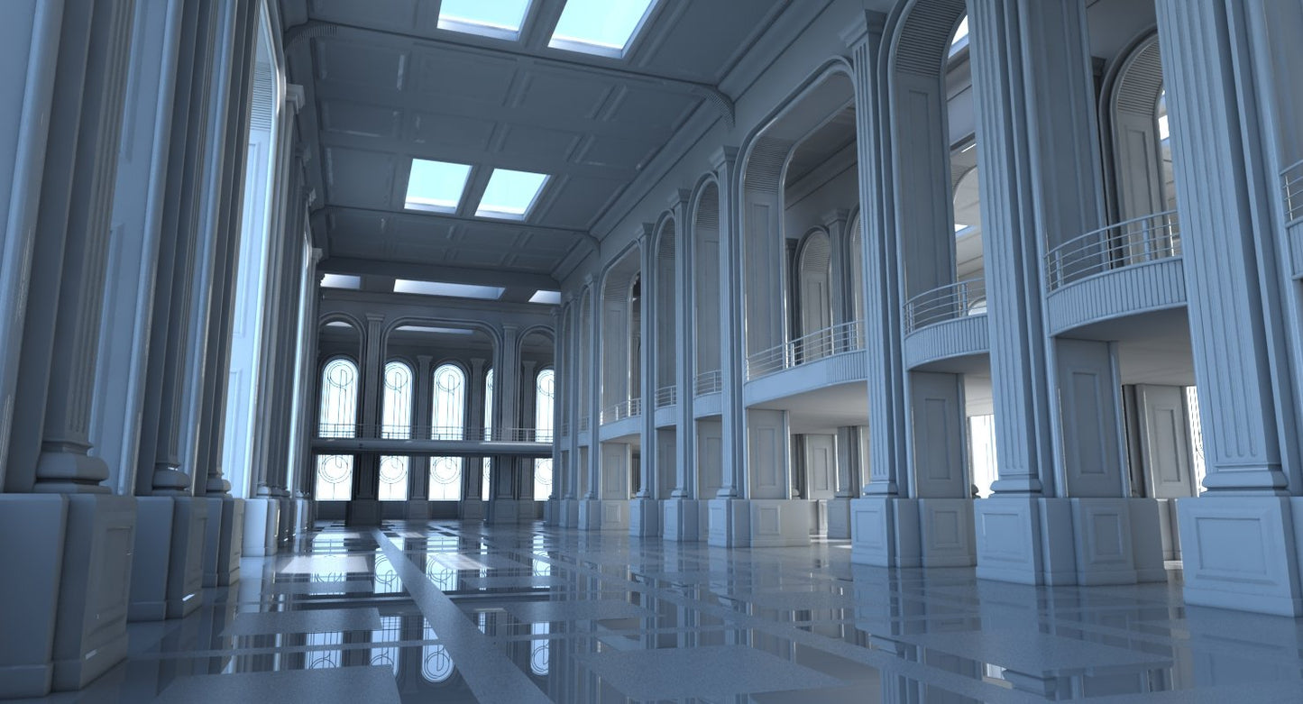 Classic Interior Scene 3D Model