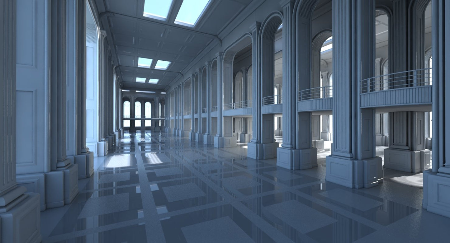 Classic Interior Scene 3D Model