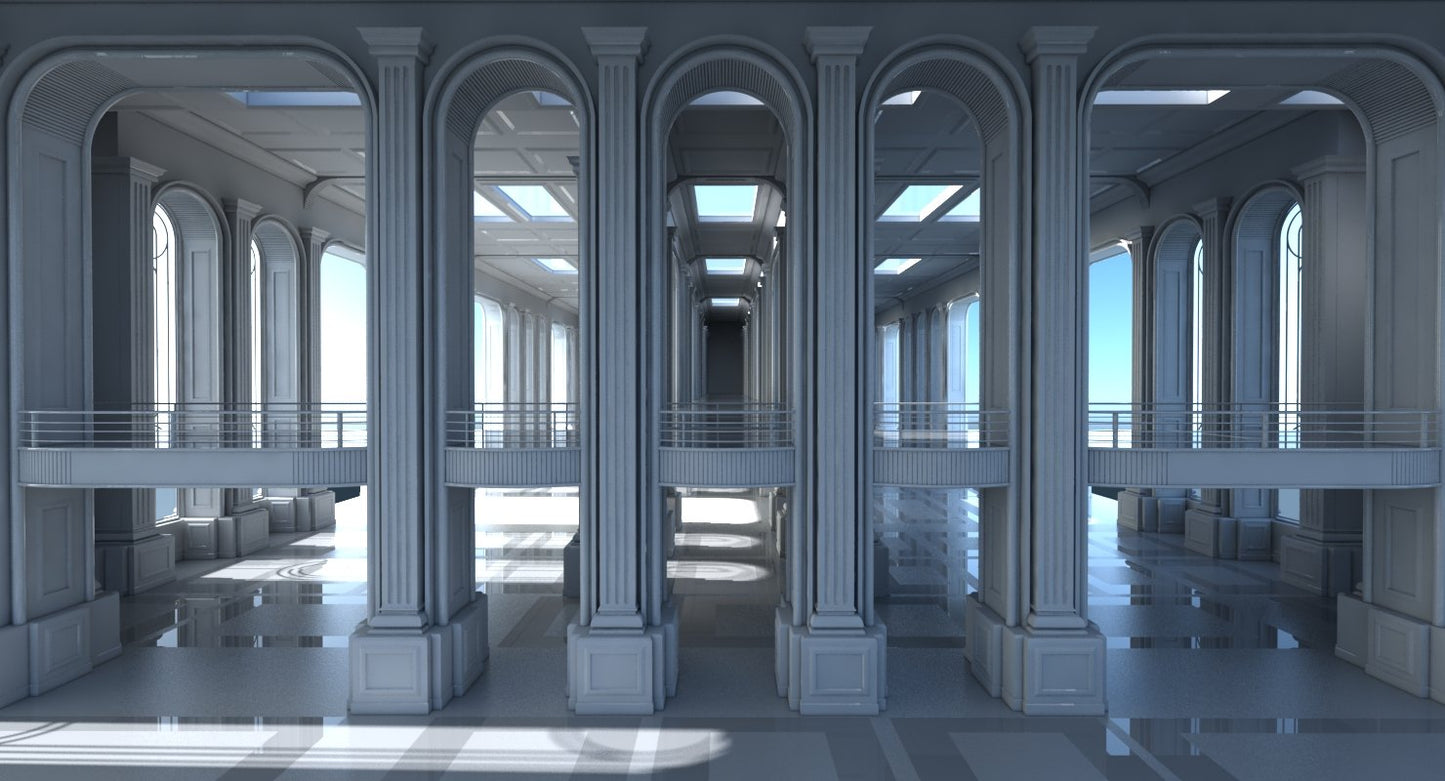 Classic Interior Scene 3D Model