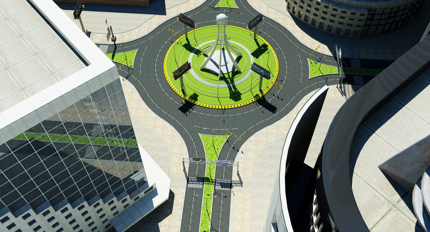 3D City Intersection