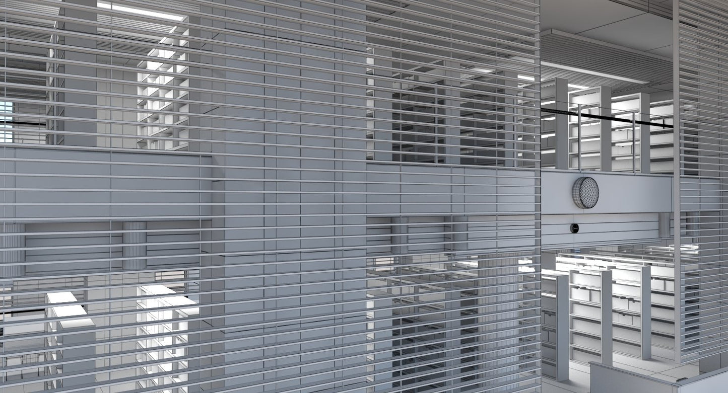 Library Interior 3d Scene