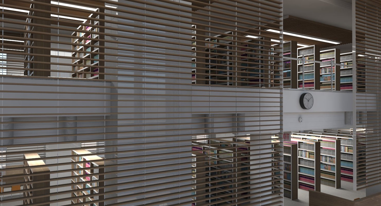 Library Interior 3d Scene