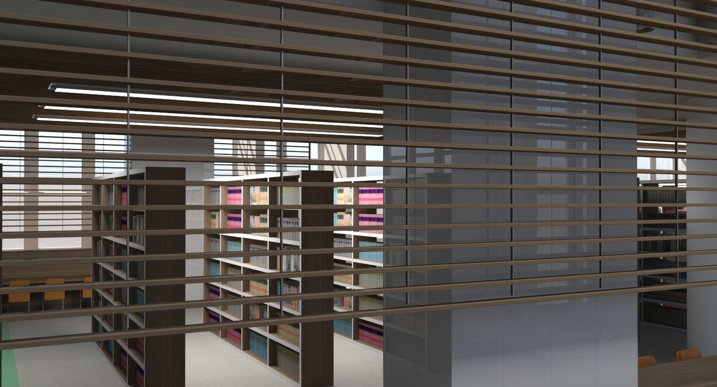 Library Interior 3d Scene