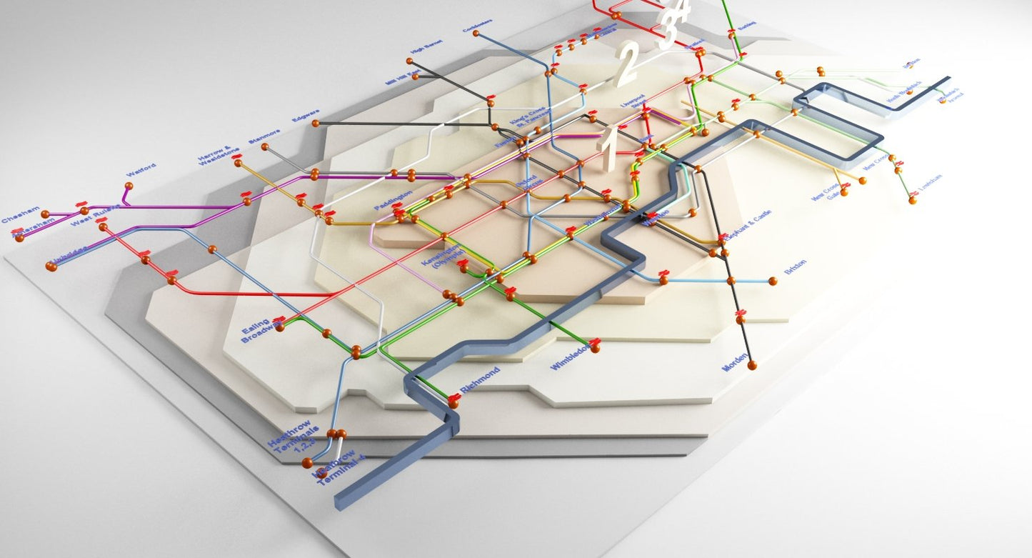 London Underground Map 3D