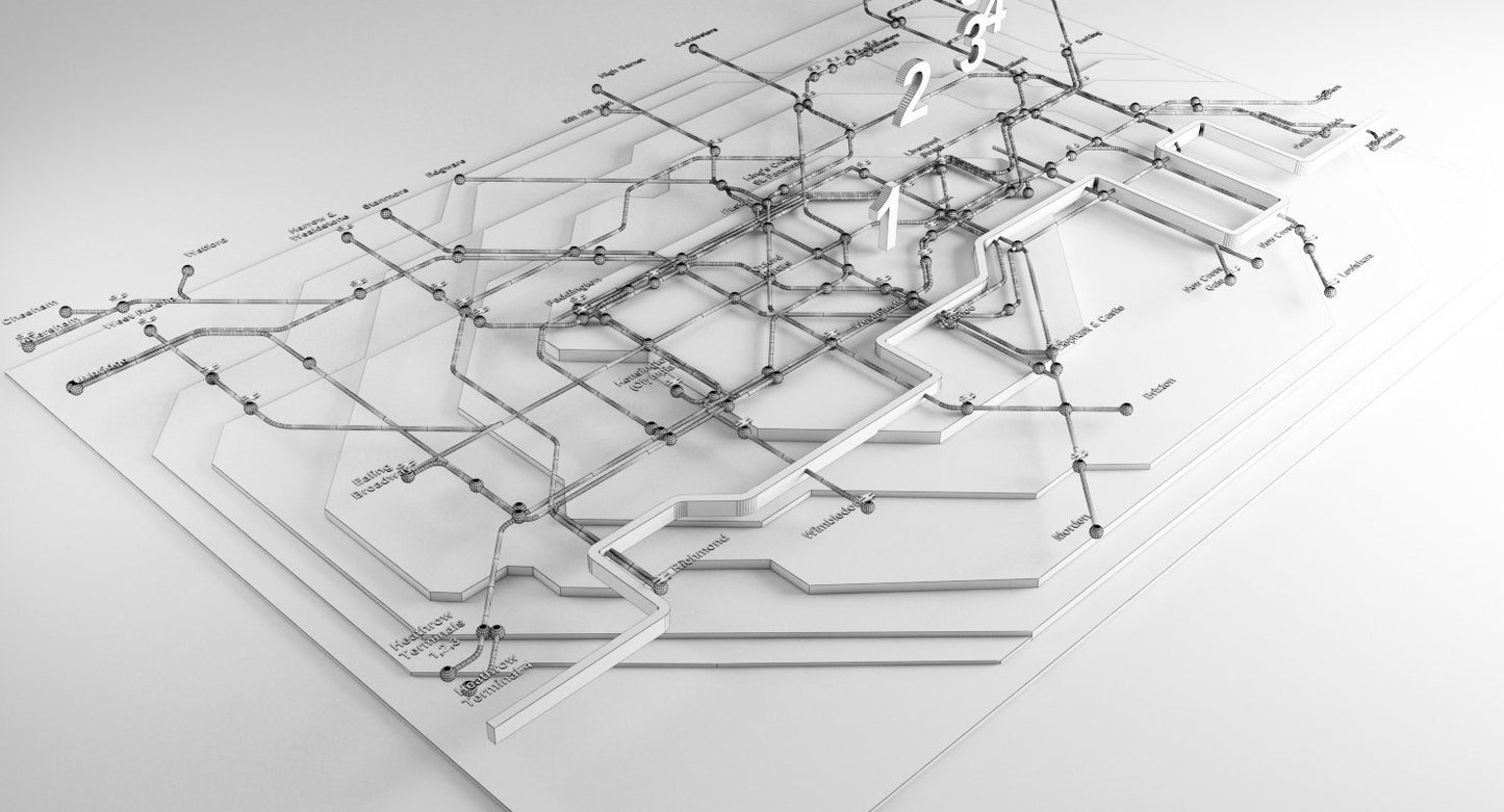 London Underground Map 3D