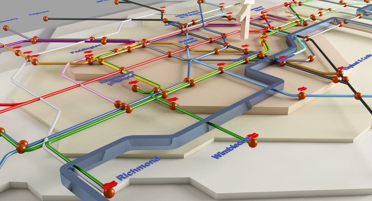 London Underground Map 3D